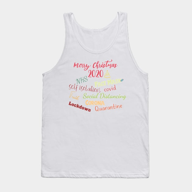 Funny Christmas 2020 Quarantine Christmas Tank Top by Royal7Arts